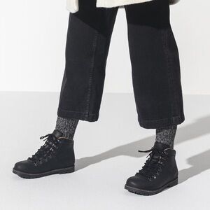 Birkenstock Jackson Oiled Nubuck Black Leather Hiking Boots Size 40